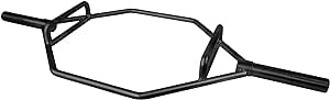 CAP Barbell Olympic Hex Bar, Trap Bar, Shrug Bar, Deadlift Bar with Combo Grips, Black - New Version (OBIS-89HB)