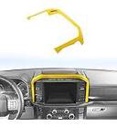 Voodonala Center Console Dashboard Navigation Panel Cover for Ford F150 2021 2022(1pc yellow