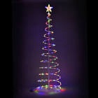 Yescom 6ft LED Spiral Christmas Tree Light 182 LEDs Battery Powered Indoor Outdoor Holiday Decoration Lamp Multi-Color