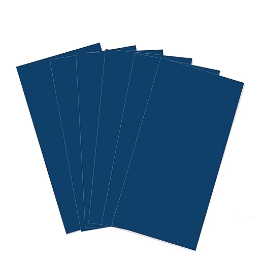 (color difference) XLNT TECH 100% Laser Engraving Blank Materials ABS Double Color Sheet, (7" x 11“ x .040”, 12 Pieces) for Interior Signs, Badge. (7 x 11 inches, Blue /White)