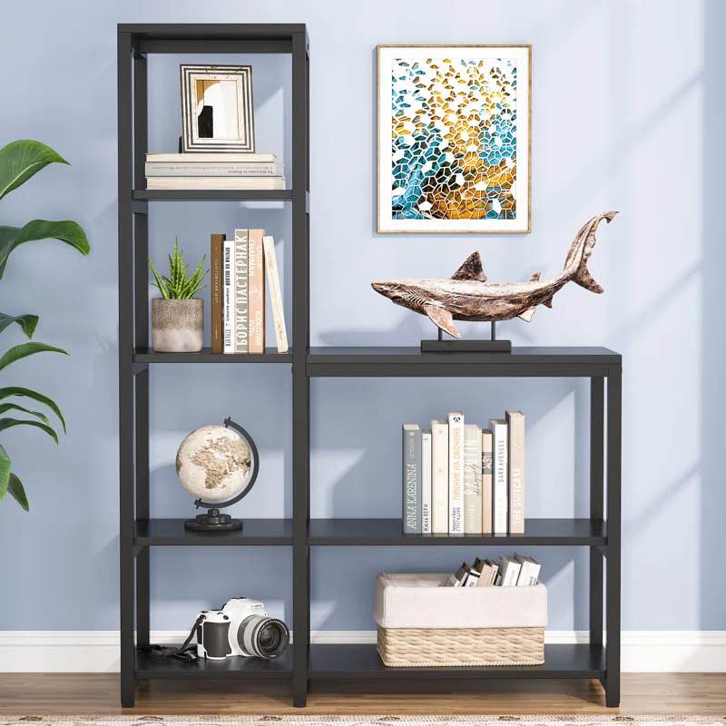 Black Elizah Geometric Bookcase