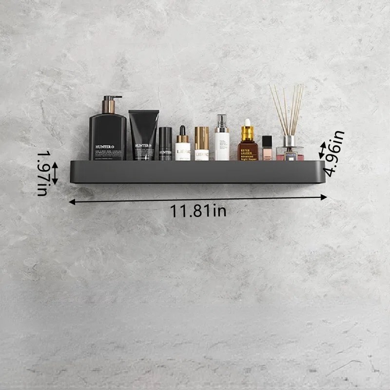 Bathroom Shelf Bathroom Perforation-Free Toilet Toiletries Stand Hand Washing Basin Storage Shelf Wall-Mounted Wall-1.97 x 11.81 x 4.96