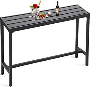 Outdoor Bar Table, Color Black.