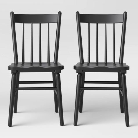 Safavieh American Homes Collection Burris Country Farmhouse Black Spindle Side Chair 