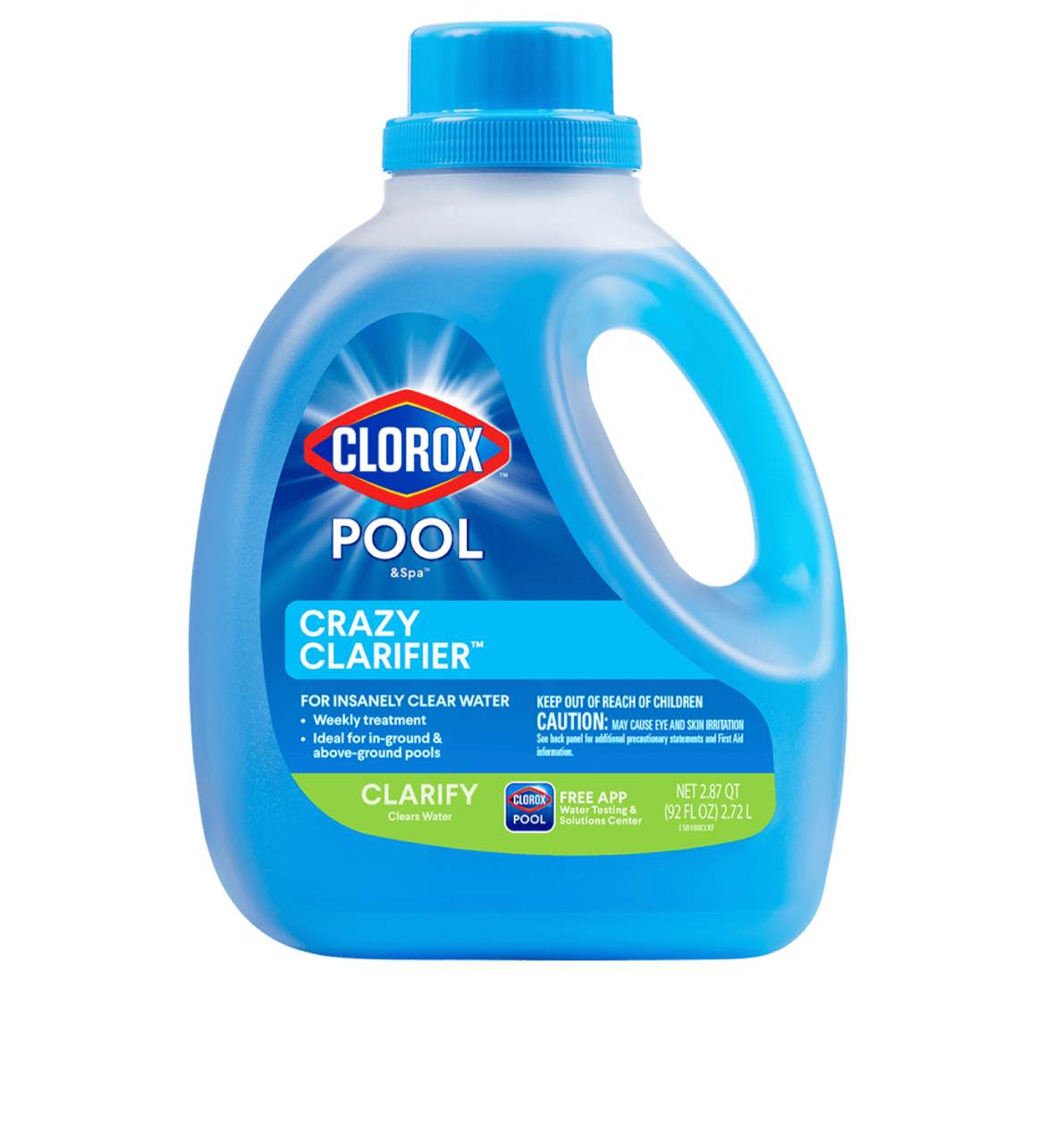 Clorox Pool&Spa Crazy Clarifier for Insanely Clear Pool Water, 92 oz