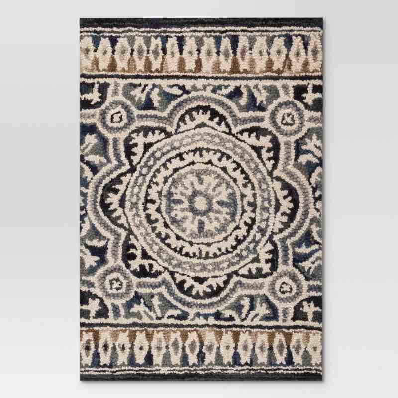 2'×3' Floral Belfast Hooked Accent Rug Indigo - Threshold™