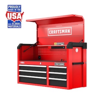 CRAFTSMAN 2000 Series 41-in W x 24.7-in H 6-Drawer Steel Tool Chest (Red) with small dents 