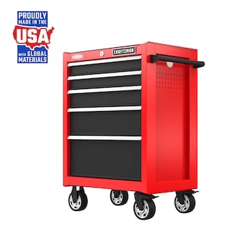 CRAFTSMAN 2000 Series 26-in W × 36.5-in H 5-Drawer Steel Rolling Tool Cabinet (Red)