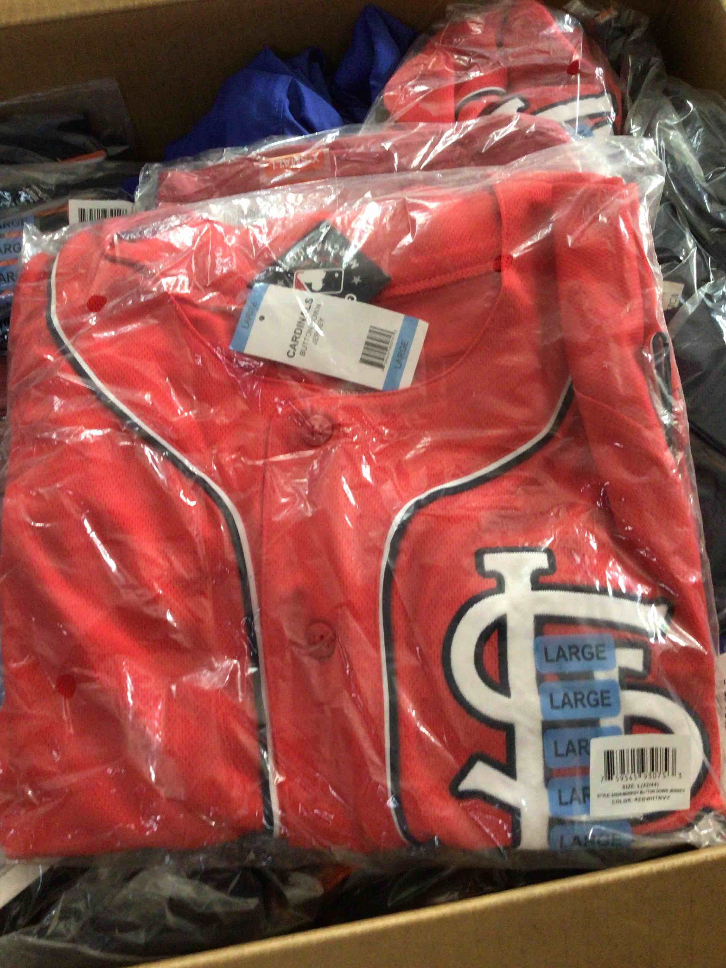 MLB Adult Jersey Tee St. Louis Cardinals Team Color L