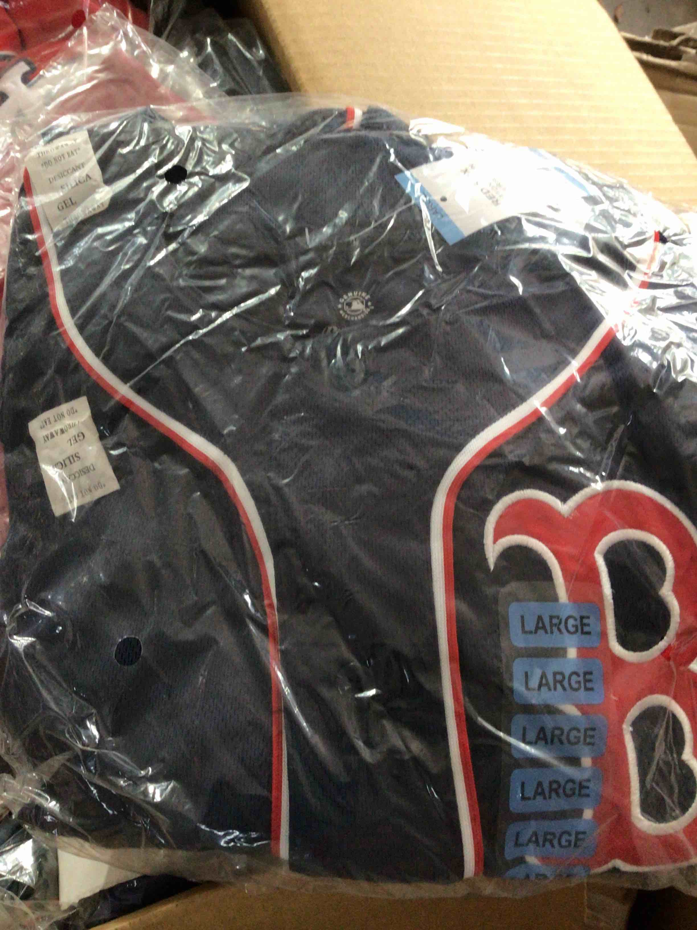 MLB Adult Jersey Tee Boston Red Sox Team Color L