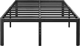 Hunlostten 18in Full Size Bed Frame No Box Spring Needed, Heavy Duty Metal Platform Bed Frame Full with Round Corners, Easy Assembly, Noise Free, Black
