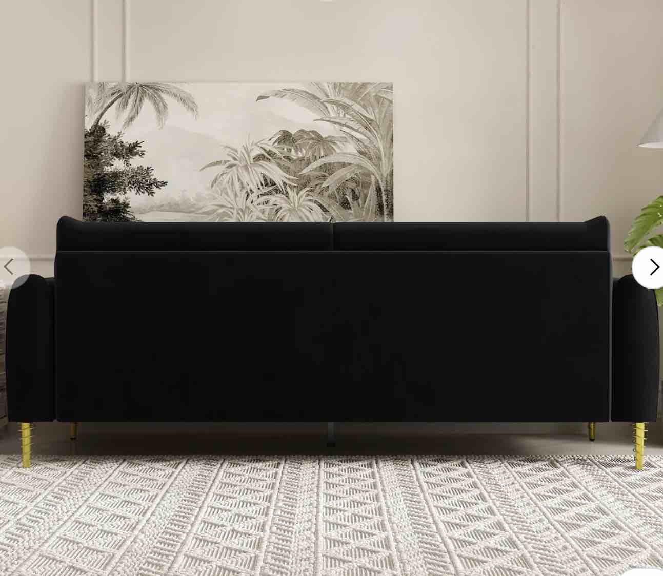 (Box 1/1) W57658600 sofa (Black) 