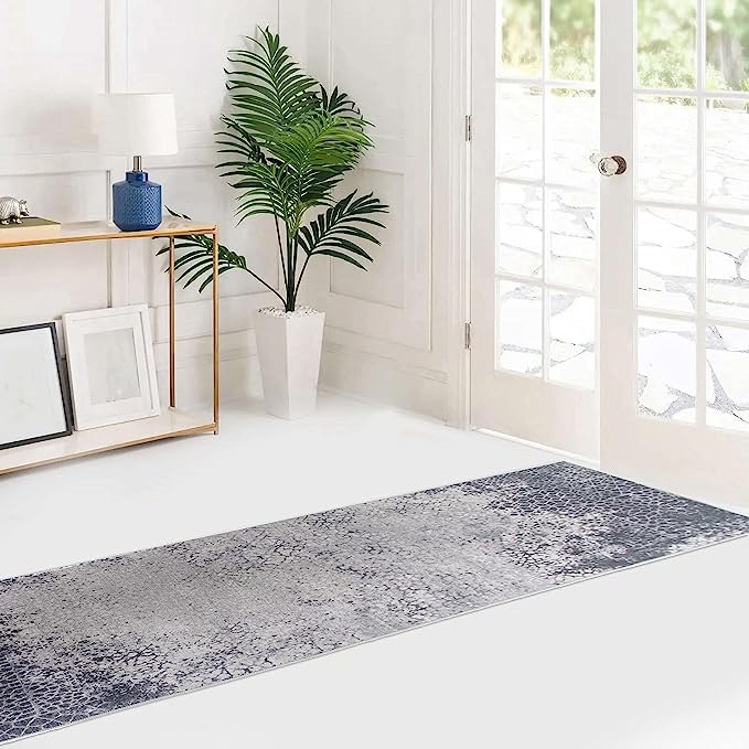 Vernal Machine Washable Anti Slip Area Rug Pet Friendly High Traffic Non-Shedding Rugs, Antonia Eco Friendly Carpets 6 X 9 (180x274cm), Grey