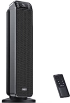 Dreo 24" Space Heater, 10ft/s Fast Quiet Heating Portable Electric Heater with Remote, 3 Modes, Overheating & Tip-Over Protection, Oscillating Ceramic Heater for Bedroom, Office, and Indoor Use, Black