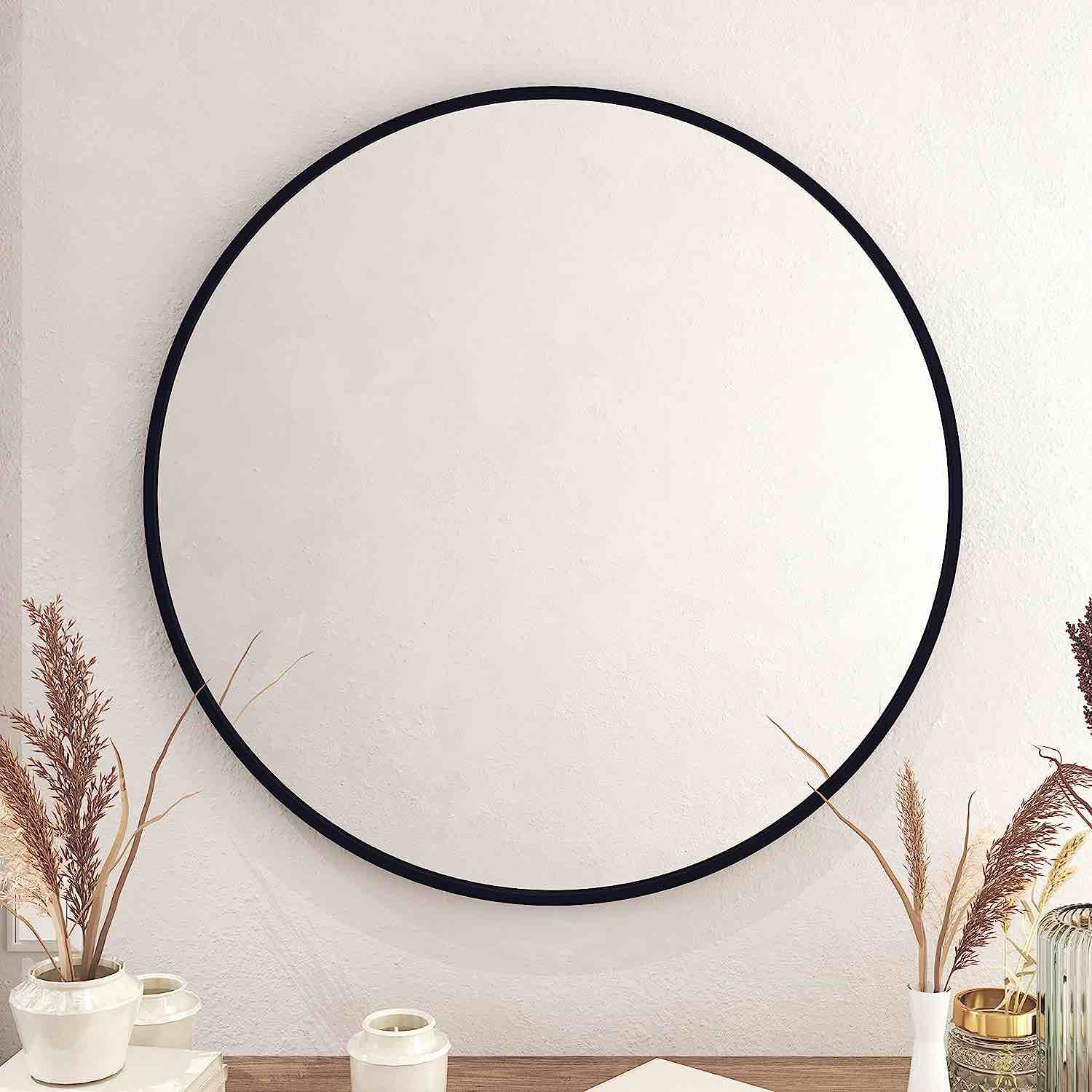 Nw artisasset iron wall mirror. silver round mirror decorative 