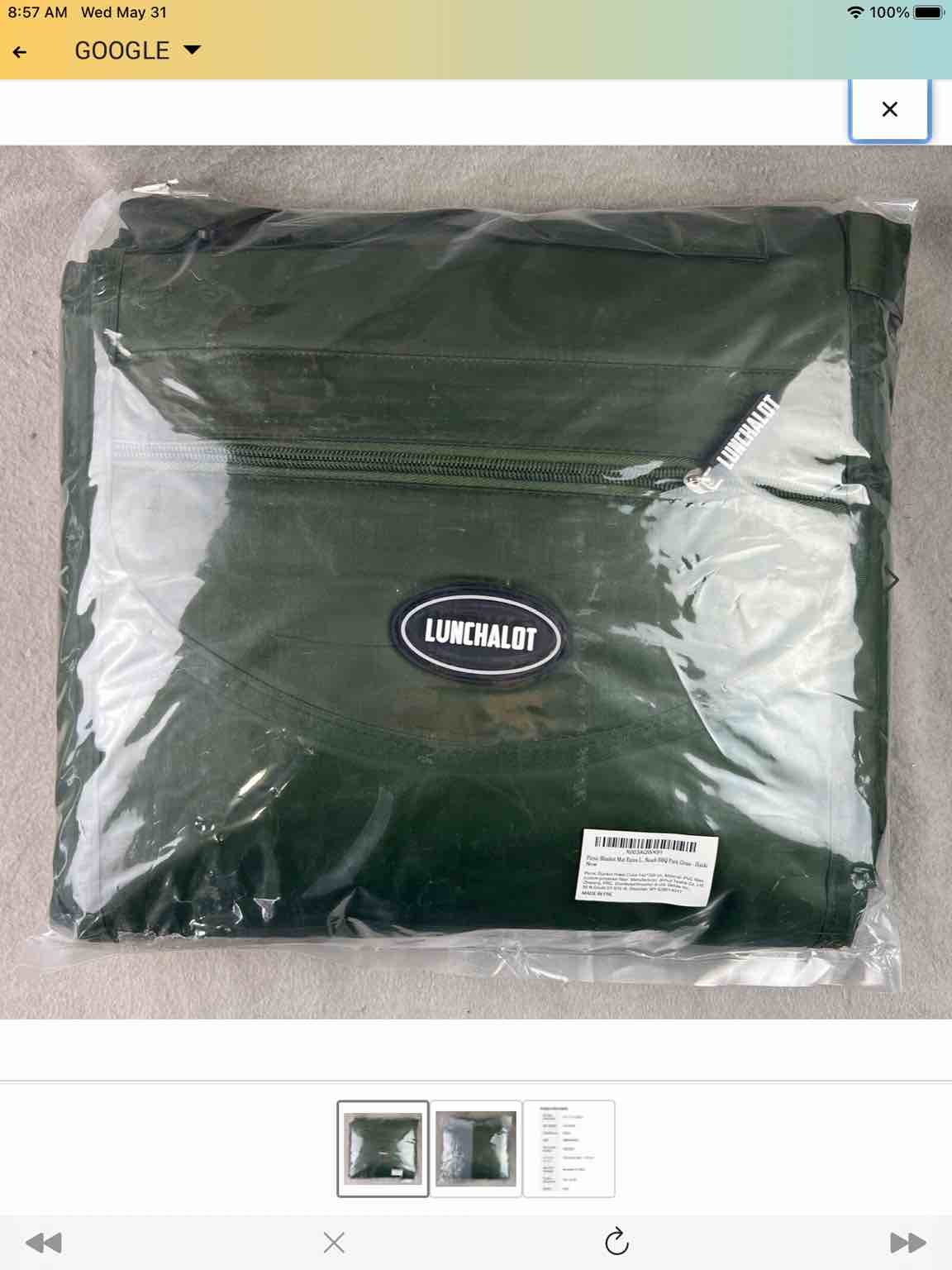 Grass Blanket Mat See original listing Lunchalot Travel Picnic BBQ Beach Park Grass Blanket Mat Item Ended Condition:New with tags Ended: May 08, 2023 , 7:45AM Price: US $44.99 Shipping: Calculate Varies based on location and shipping method Located in:Castle Hayne, North Carolina, United States Seller: csretro3 (1038 ) | Seller's other items Sell one like this Similar sponsored items Feedback on our suggestions 83"x 79" Picnic Beach Blanket Sand &Water Proof Ultra Light Easy Pack 6 Stake New $11.66 Free shipping Top Rated Plus 351 sold LunchALOT Travel Picnic BBQ Beach Park Grass Blanket Mat 142cmX 200cm New $35.00 + shipping Seller with a 100% positive feedback Commercial BBQ Grill Pre-owned $500.00 0 bids + shipping Seller with a 100% positive feedback Sayee Outdoor Picnic Blanket, Extra Large Waterproof Beach Blanket, camping mat New $13.99 Free shipping Seller with a 99.2% positive feedback Beach Blanket, Sand Free Waterproof Picnic Blankets Oversized 118" X 110" New $7.99 Free shipping Seller with a 99.3% positive feedback Dikuer Beach Blanket Beach Mat Sand Free Waterproof - Large Lightweight Sandless New $27.97 Free shipping Seller with a 100% positive feedback Beach Blanket, Sand Free Waterproof Picnic Blankets Oversized 83" X 79" New $11.98 Free shipping 85 sold New! OCOOPA Diveblues Beach Blanket Sand proof 70"x 87" Fits 4 Adults Easy Pack New $26.99 $29.99 10% off Free shipping Seller with a 99.5% positive feedback Picnic Waterproof Blankets Extra Large Outdoor Blanket Beach Mat Accessories New $26.97 Free shipping Seller with a 100% positive feedback Outdoor Waterproof Picnic Blanket Beach Camping Travel Mat Rug 180 x 140cm New (Other) $21.99 Free shipping Seller with a 99% positive feedback 83"x 79" Picnic Beach Blanket Outdoor Sand Water Proof Ultra Light Carry Bag Pro New $11.59 Free shipping WEKAPO 10 x 9 Ft Sand Proof Lightweight Nylon Beach Blanket - Blue New $25.00 Free shipping Seller with a 100% positive feedback Related sponsored items Feedback on our suggestions 60"x78" Waterproof Picnic Mat Blanket Pad Outdoor Folding Camping Beach Blanket New $12.65 Free shipping Seller with a 99.2% positive feedback Soft Outdoor Waterproof Garden Picnic Blanket Travel Beach Park Camping Rug Mat New $24.95 Free shipping Soft Waterproof Garden Picnic Blanket Travel Outdoor Beach Park Camping Rug Mat New $22.21 $24.95 11% off Free shipping 78"Extra Large 3Layers Soft Picnic Blanket Rug Waterproof Mat Camping Beach 78in New $19.00 Free shipping Seller with a 99.8% positive feedback Waterproof Sandproof Beach & Picnic Blanket Mat Camping Hiking Travel Outdoor New $11.30 Free shipping Seller with a 99.2% positive feedback Extra Large 3-Layers Soft Picnic Blanket Rug Waterproof Mat Camping Beach78x78in New $20.29 Free shipping Seller with a 99.8% positive feedback Travel Outdoor Beach Park Camping Rug Mat Soft Waterproof Garden Picnic Blanket New $21.96 $24.95 12% off Free shipping Denver Broncos Picnic Blanket Camping Sand Proof Mat Waterproof Beach Rug Gift New $24.69 $25.99 5% off Free shipping Beach Blanket Large Picnic Blankets, Sandproof Beach Mat for 2-4 Adults New $23.83 Free shipping Seller with a 100% positive feedback Park Camping Soft Waterproof Garden Picnic Blanket Travel Outdoor Beach Rug Mat New $22.45 $24.95 10% off Free shipping Garden Picnic Blanket Travel Outdoor Beach Park Camping Soft Waterproof Rug Mat New $22.21 $24.95 11% off Free shipping Beach Blanket Sandproof Waterproof Portable Picnic Mat for Travel Camping Hiking New $10.99 $15.99 31% off + $4.99 shipping 9 watchers