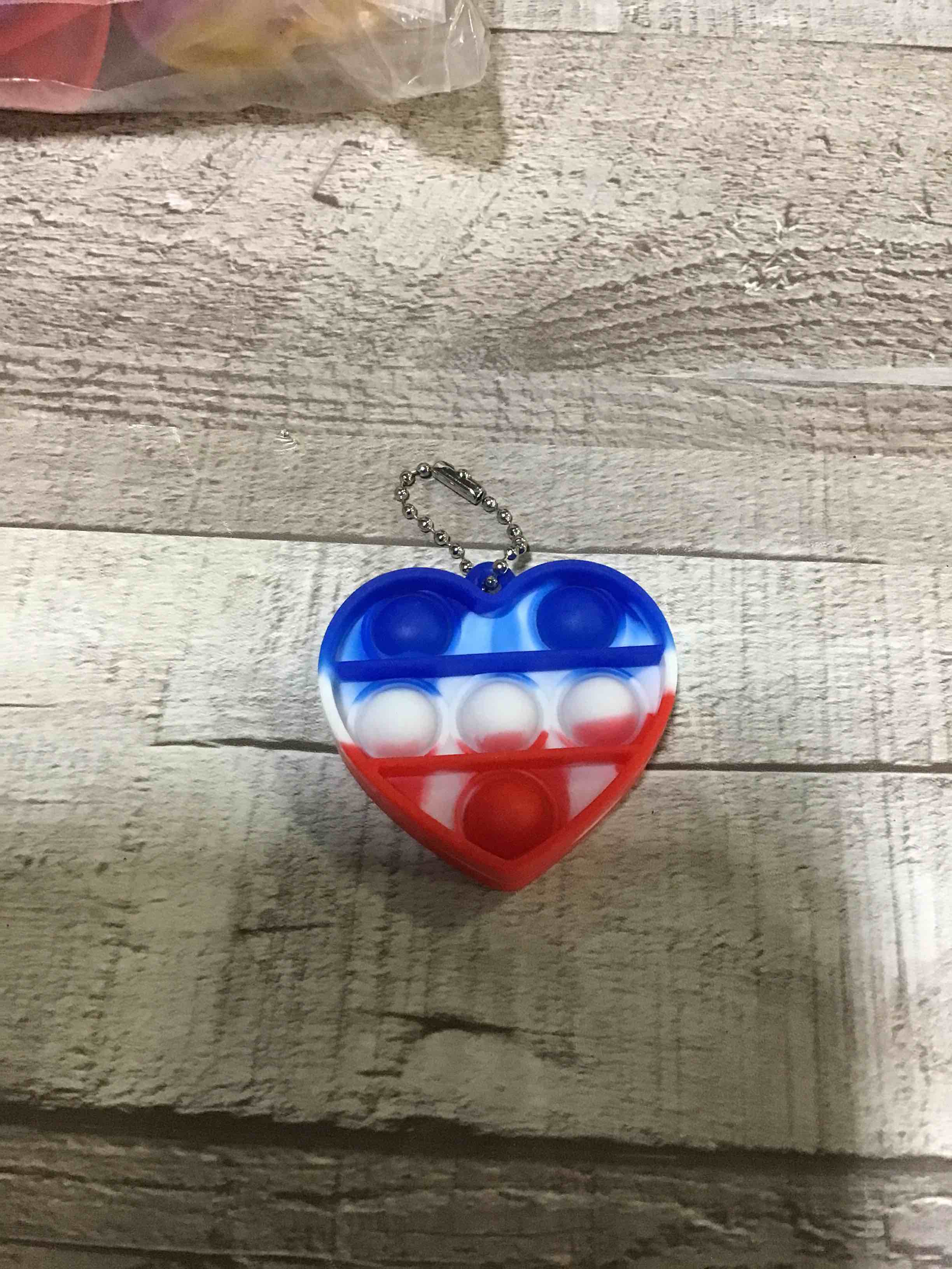 Assorted Pop It Heart Key Chains