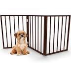 Petmaker Wooden Pet Gate- Tall Freestanding 4-panel Indoor Barrier Fence Fold...