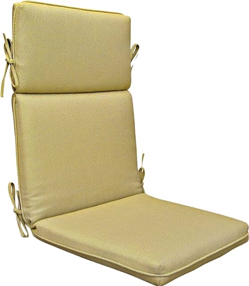 BOSSIMA Outdoor Indoor High Back Chair Cushions Comfort Replacement Patio Seating Cushions (Mixed Yellow/Grey