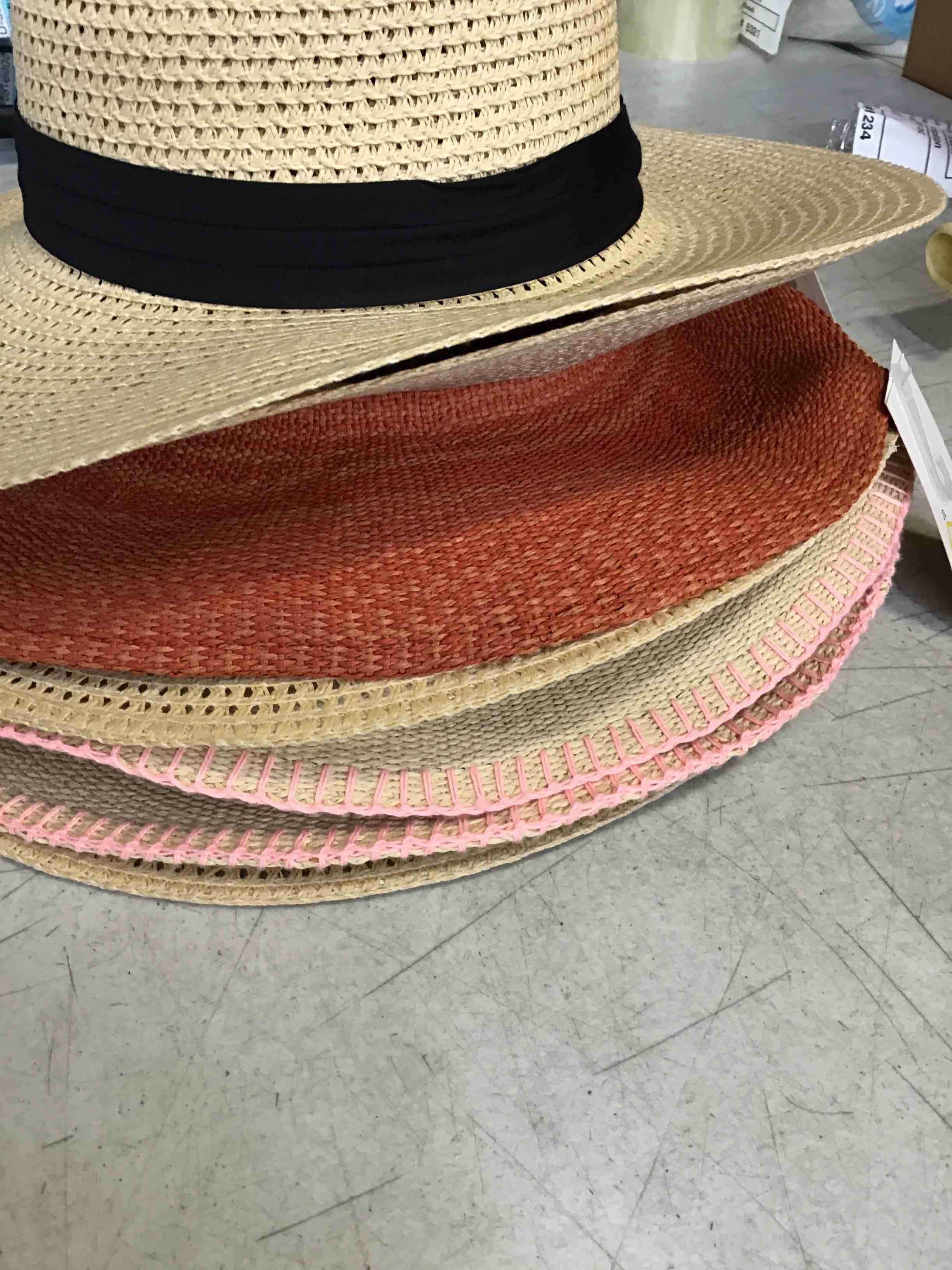 Straw Panama Hat - Universal Thread™ Natural/Green S/M