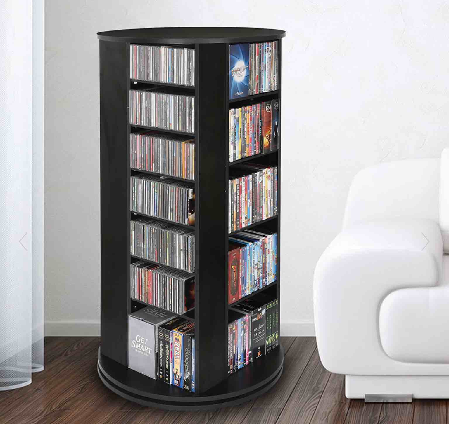 The Space Saving Rotating CD/DVD Tower