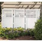 Suncast 4 Enclosure Freestanding Steel Resin Reversible Panel Outdoor Screen TRE, 4 panles (pack of 1), White