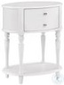 B00900 White Oval Nightstand From Avalon Furniture | Coleman Furniture