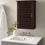 Chet 13.5" W x 21" H x 6'' D Solid Wood Wall Mounted Bathroom Cabinet