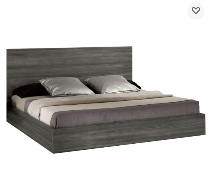 Nova Domus Lucia Italian Modern Matte Gray/Elm Gray Bed, Eastern King (incomplete) box 2/4 only 