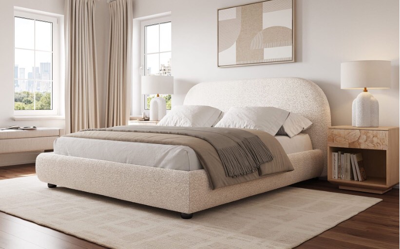 Solana Bed - Boucle Cream - King (incomplete) box 2/2 only