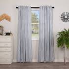 Surikova 100% Cotton Striped Room Darkening Rod Pocket Single Curtain Panel