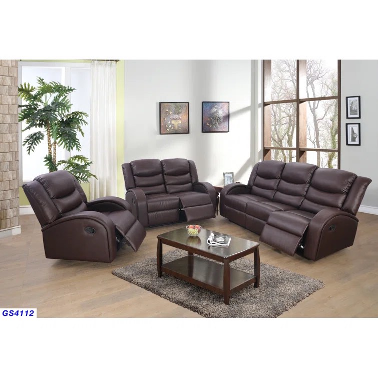 borger 3 piece vegan leather recliner (incomplete loveseat only)