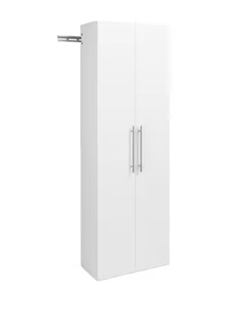 Prepac HangUps 24-in W x 72-in H Wood Composite White Wall-mount Utility Storage Cabinet(incomplete box b)