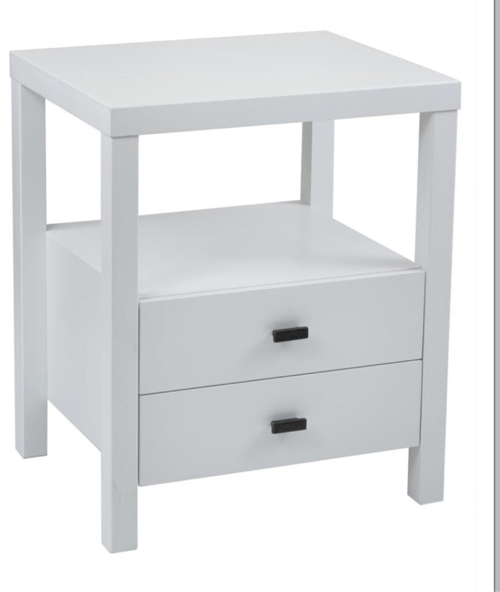 East at Main 18-in W x 24-in H White Wood Modern End Table Fully Assembled