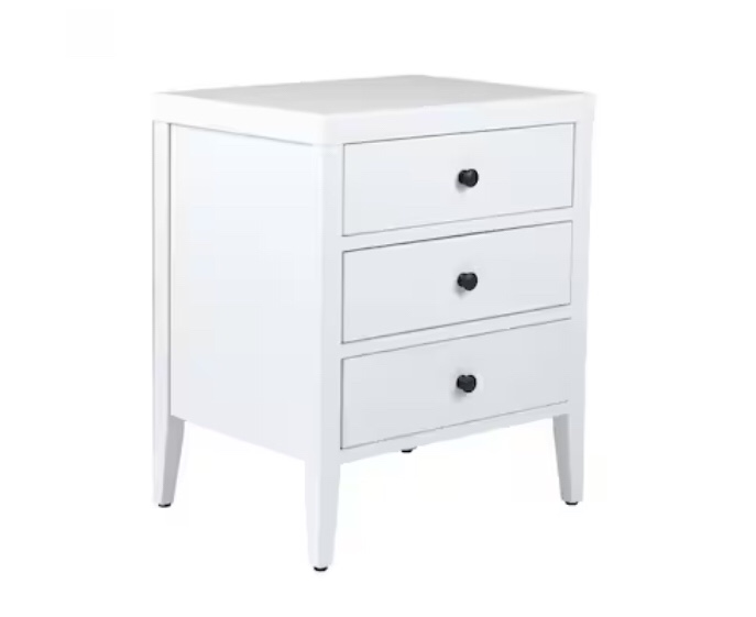 East at Main 19-in W x 25-in H White Wood Modern End Table Fully Assembled