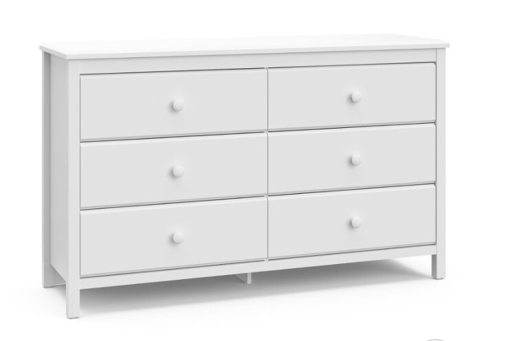 Storkcraft Alpine 6 Drawer Dresser( color white similar to the photo)