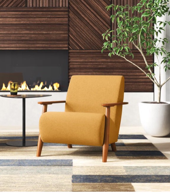 Andablo Upholstered Armchair (1 chair ) color Yellow 