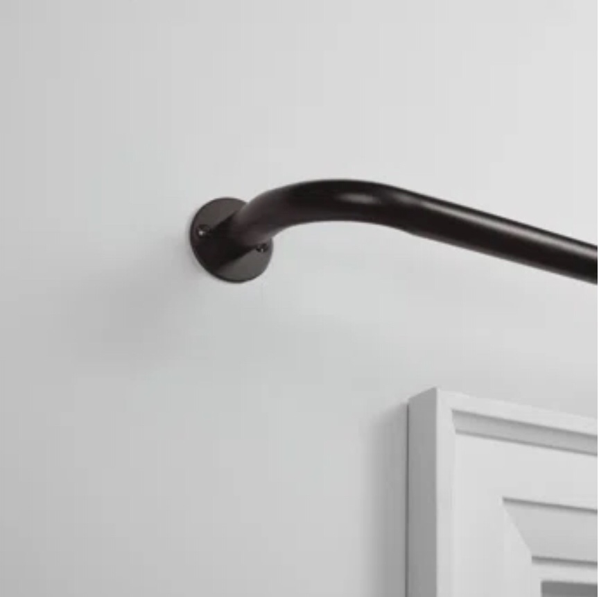 Jarrod Adjustable 1" Single Curtain Rod