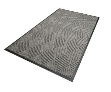 M+A Matting - 221520023 WaterHog Fashion Diamond-Pattern Commercial Grade Entrance Mat, Indoor/Outdoor Medium gray Floor Mat 30" Length x 18" Width, Dark Gray by
