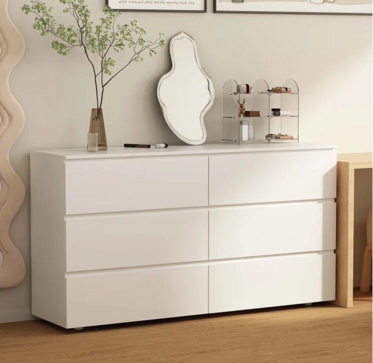 Anastasiya Modern 6 - Drawer Dresser In White
