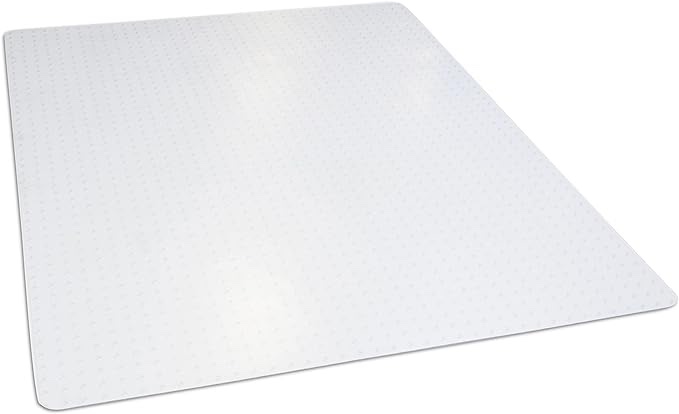 Clear Rectangle Office Chair Mat For Low Pile Carpet, Made In The USA, BPA And Phthalate Free
