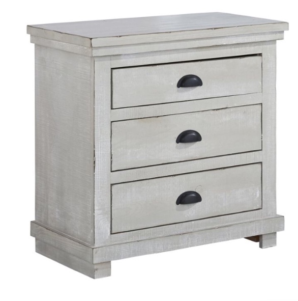 Progressive Furniture Willow Nightstand in Gray Chalk 