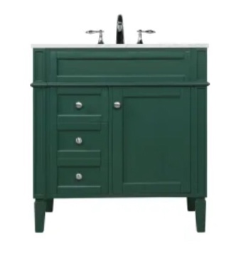 30inch bath vanity cabinet Green (incomplete) similar to stock photo