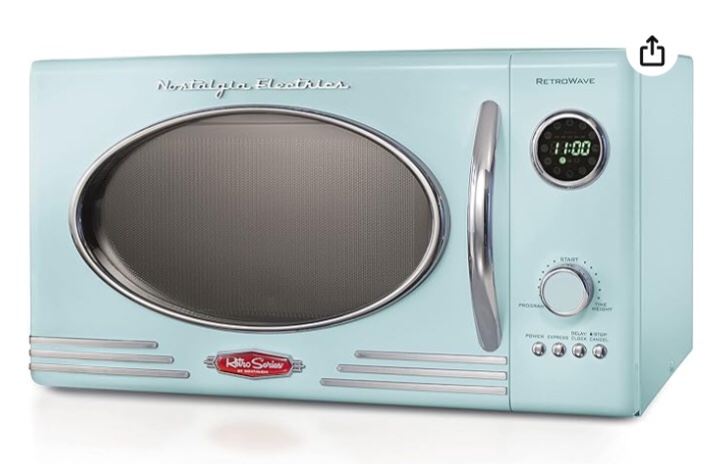 Nostalgia Retro 0.9 Cu. Ft. Microwave Oven, 800 Watts