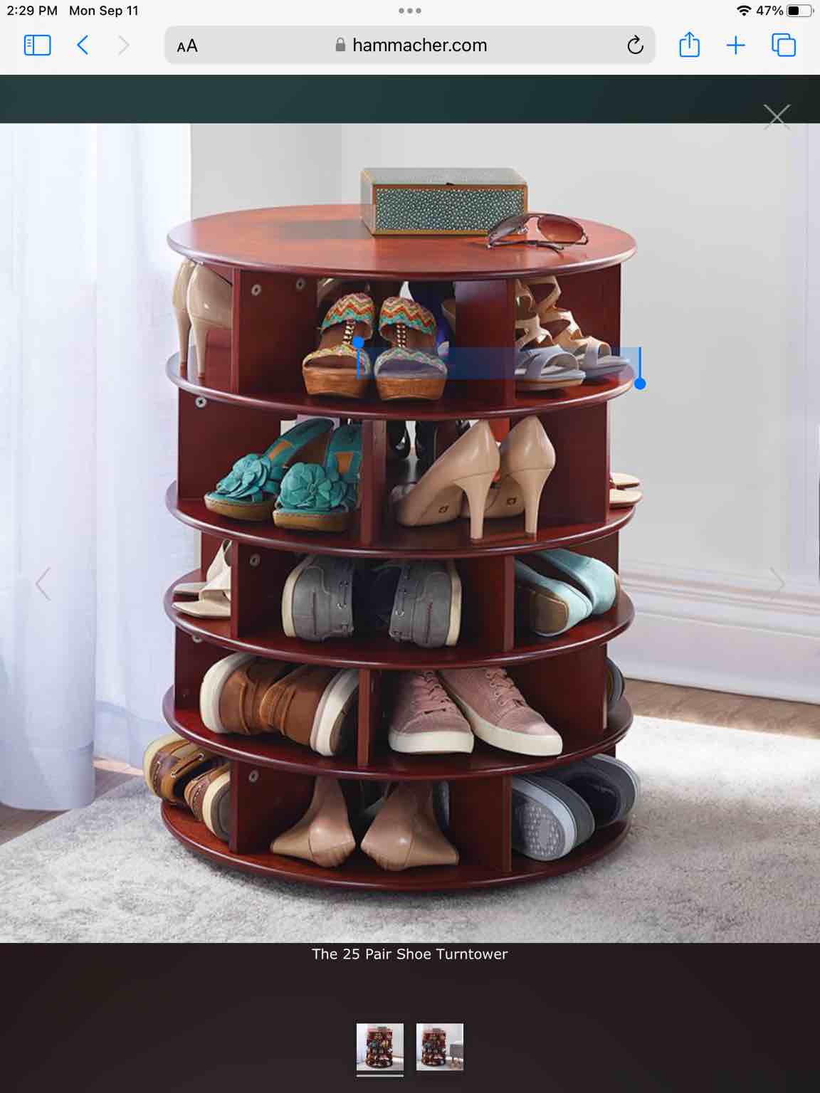 The 25 Pair Shoe Turntower