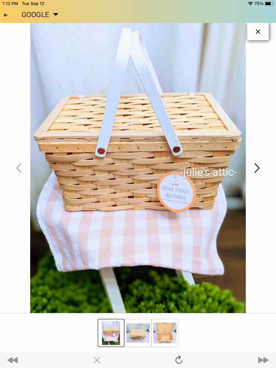 Bull’s-eyes playground picnic basket