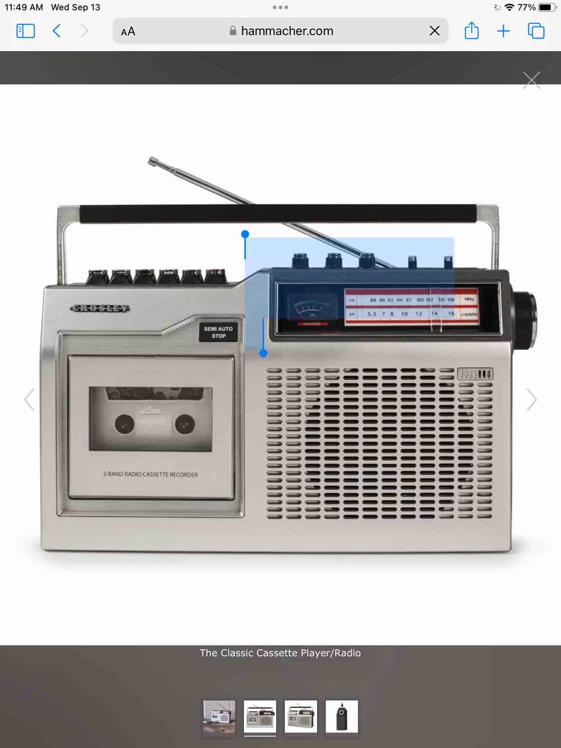 The Classic Cassette Player/Radio 4.6 (22 Reviews) Item 95721 This