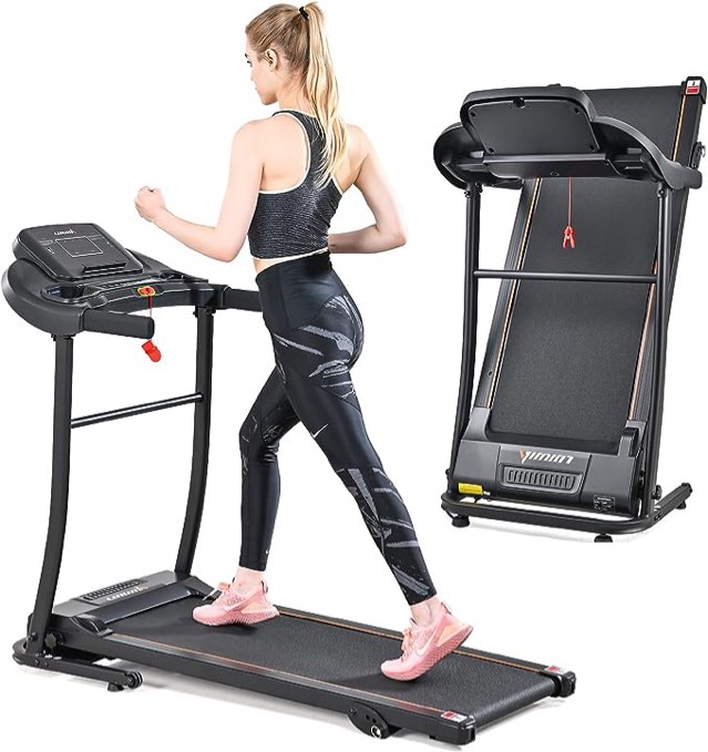THERUN Incline Treadmill, Treadmill for Running and Walking, 300 lbs Weight Capacity Folding Treadmill with 0-15% Auto Incline, Wide Belt, 3.5HP, App, Heart Rate, Black