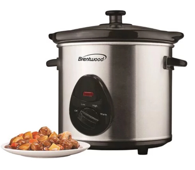 Brentwood SC-130S 3 Quart Slow Cooker - Stainless Steel SC-130S 3 Quart Slow Cooker - Stainless Steel