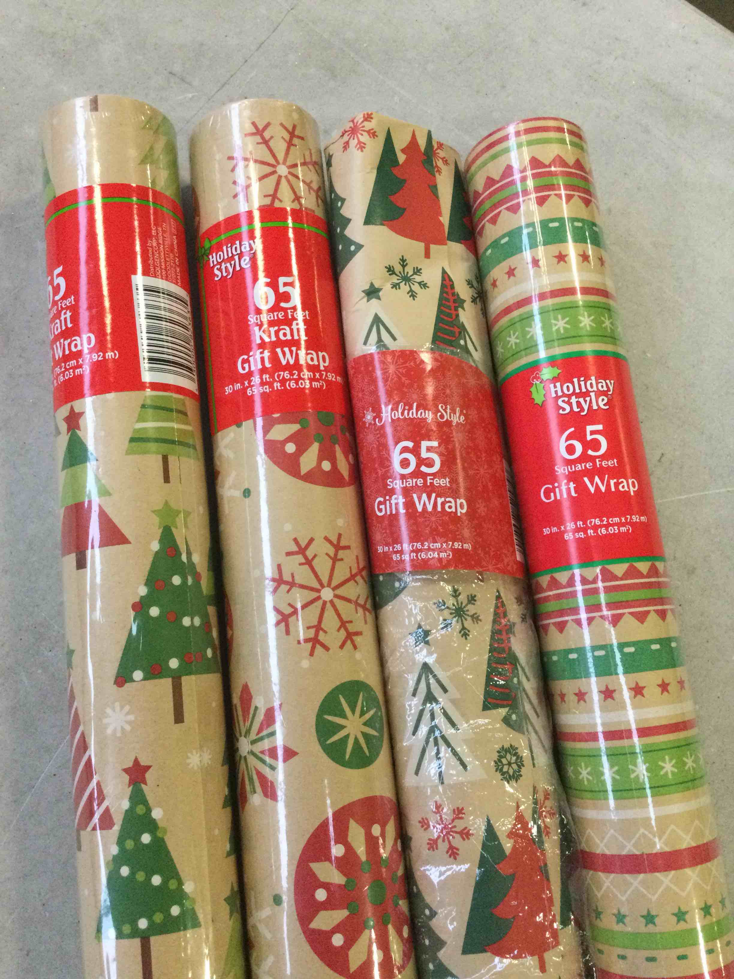 Assorted HOLIDAY STYLE Gift Wrap 